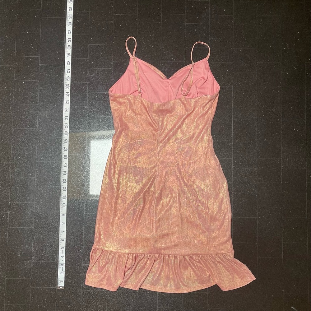 BCX Pink Ruched Ruffled Mini Dress - Picture 4 of 5